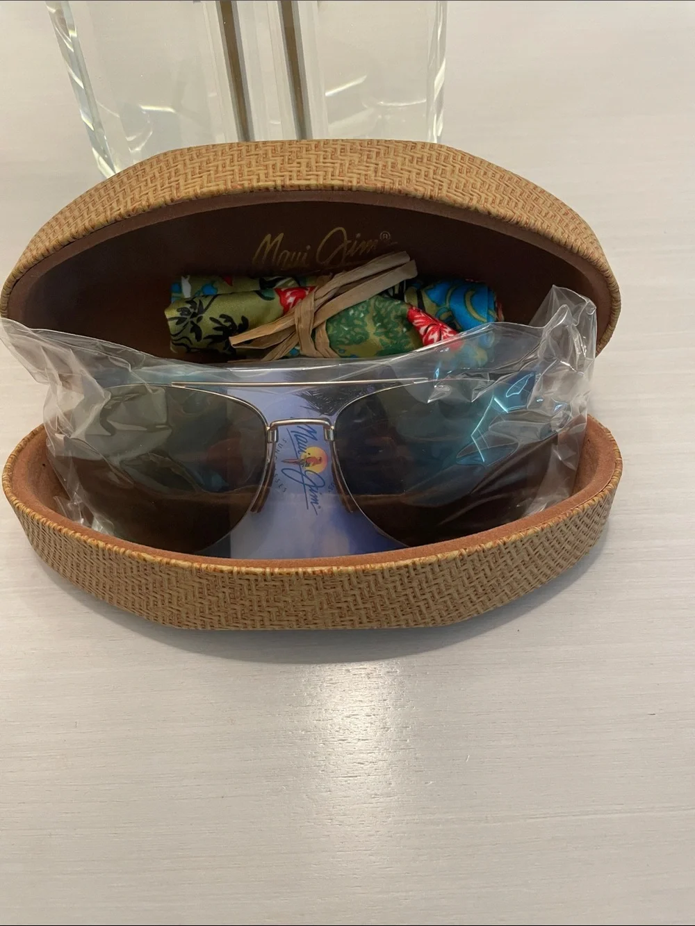 Maui Jim Brown Frame Sunglasses with Blue-Green Polarized Lenses